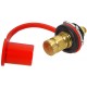 26041 - jumper stud with red cap. (1pc)